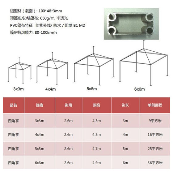 苏州篷房租赁--四角亭